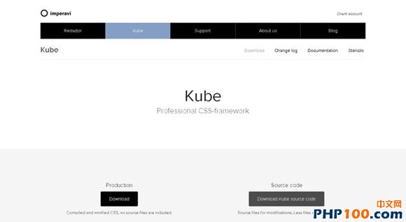 Kube - Best Free HTML5 Frameworks 2015